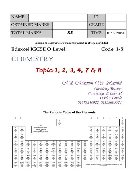 Sample Exam 1 Name Chem 21