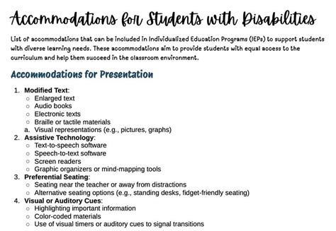 Sample Iep Accommodations For Cleft Palate