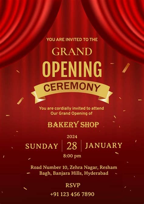 Sample Invitation For Opening Ceremony