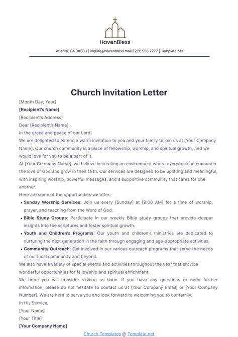 Sample Invitation Letter For Church Anniversary Celebration
