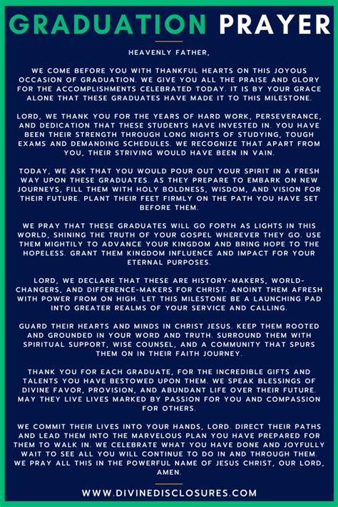 Sample Invocation Prayer For College Graduation