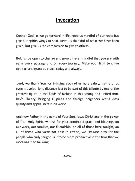 Sample Invocation Prayer For Nursing School Graduation