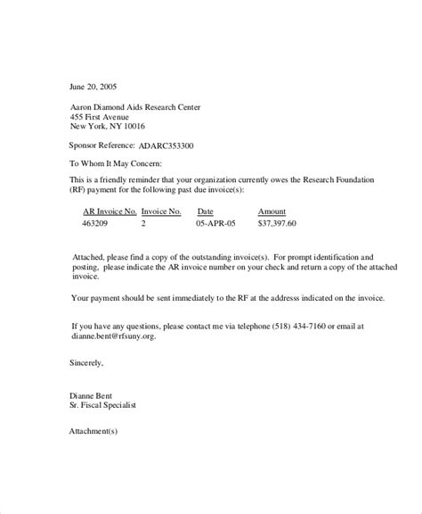 Sample Invoice Letter