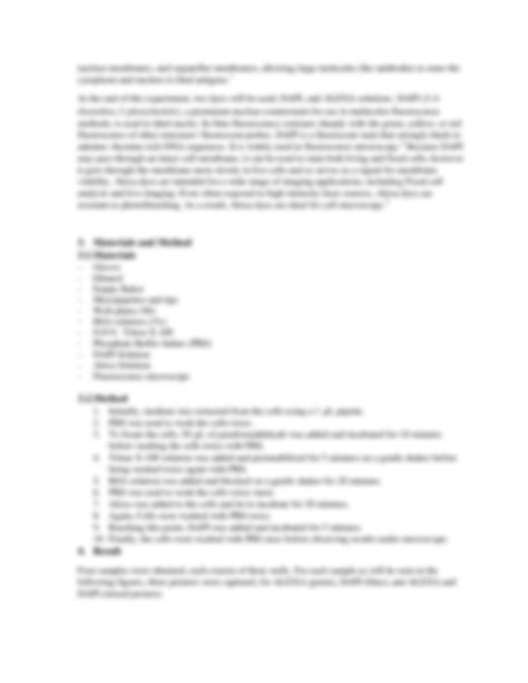Sample Lab Report For Cellular Respiration