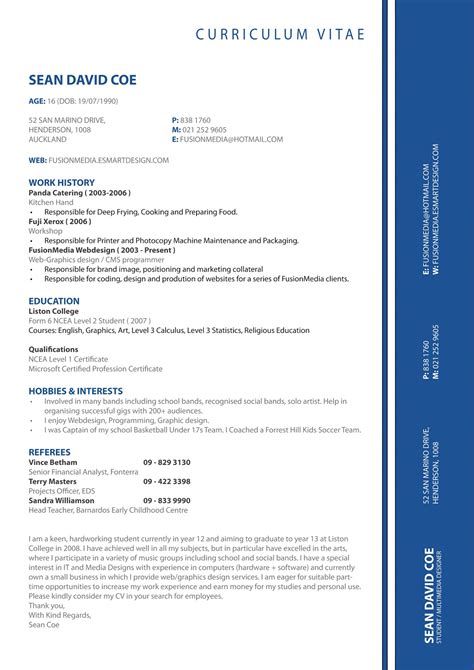 sample latest cv format 2013