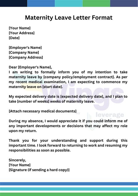 Sample Letter Announcing Maternity Leave