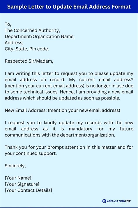 sample letter asking update contact details customers