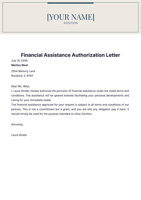 Sample Letter Explaining Financial Assistance Ymca