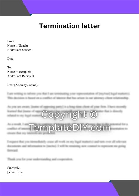sample letter firing attorney