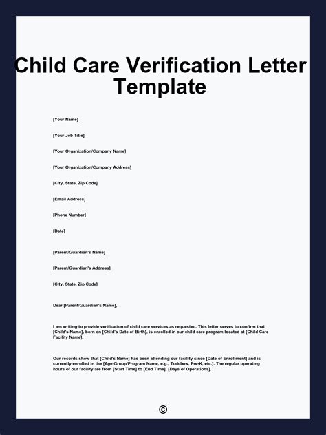 sample letter for child care leave