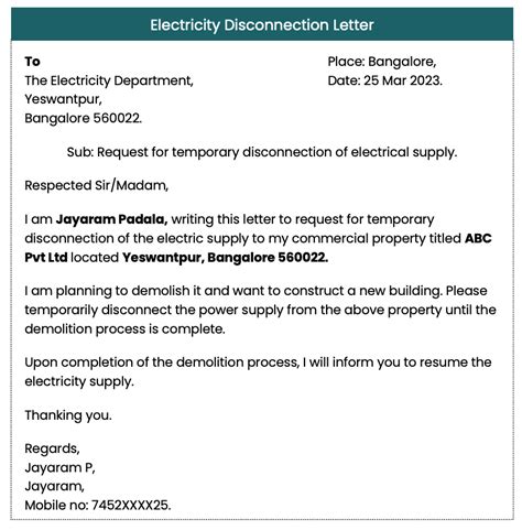 Sample Letter For Electricity To Change Meter