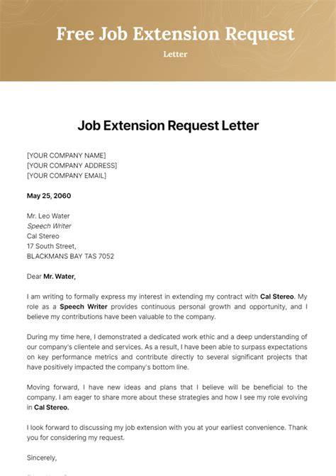 sample letter for extension for project time
