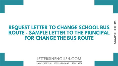 Sample Letter For School Bus Service Withdraw