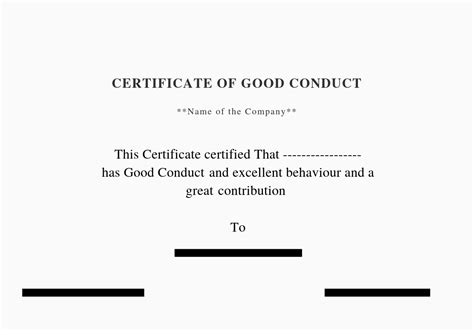 sample letter of good conduct example bing