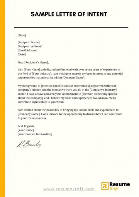 Sample Letter Of Intent To Purchase Vehicle