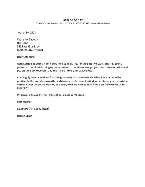 Sample Letter Of Reference For A Contractor