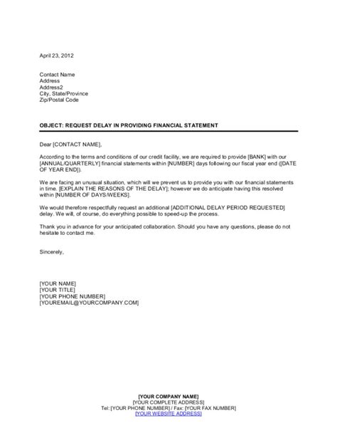 sample letter requesting financial statements