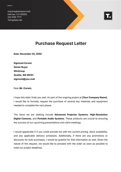 Sample Letter Requesting Purchase Of Property