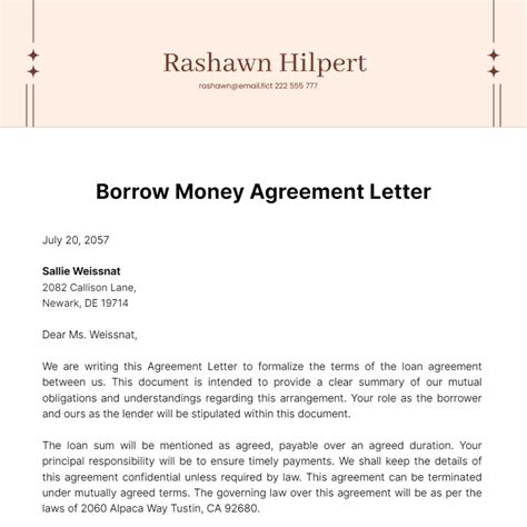 Sample Letter To Borrow Office Equipment