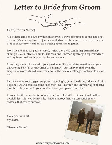 Sample Letter To The Bride From Bridesmaid