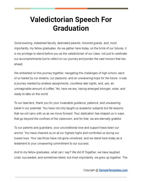 Sample Letter To Valedictorian