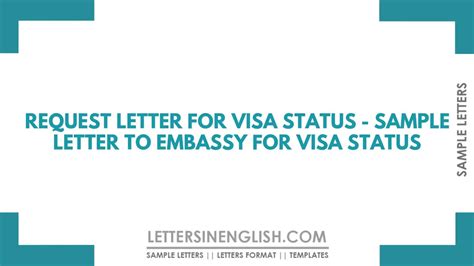 sample letter visa status enquiry