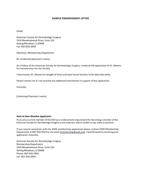 Sample Letters Requesting Endorsement Of A Program