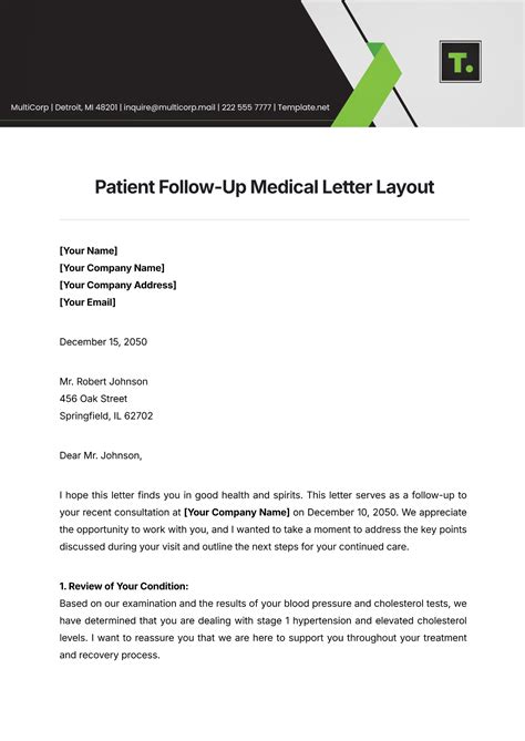 Sample Letters To Patients