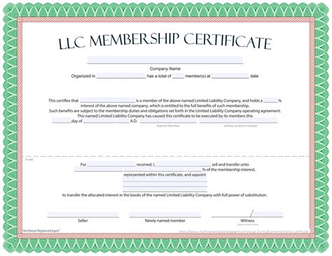 Sample Llc Ownership Certificates