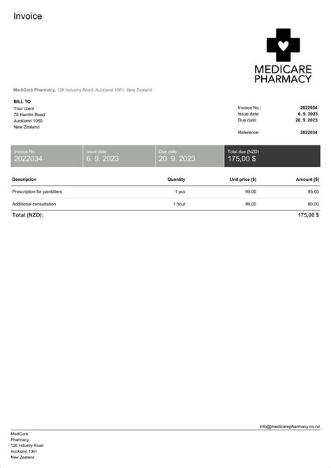 Sample Medical Bill
