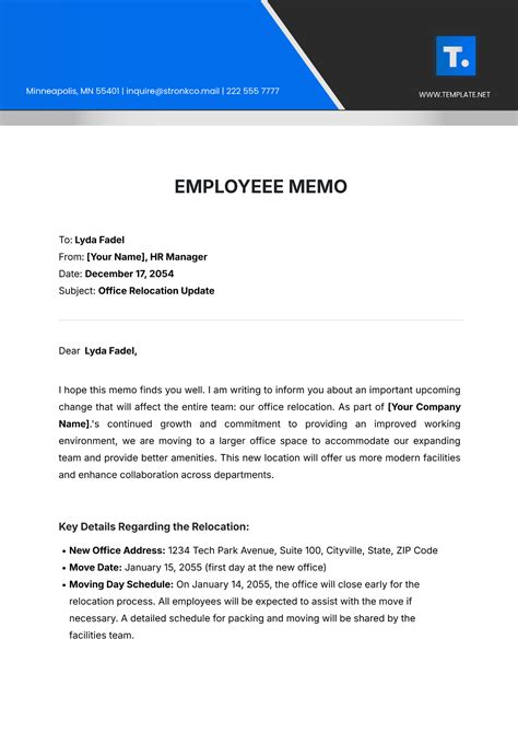 Sample Memo To Employees