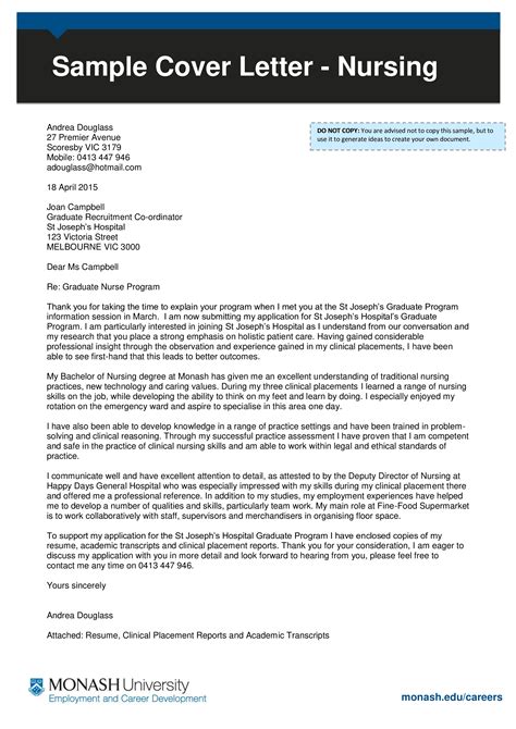 Sample Nursing Application Letter For Nursing Training