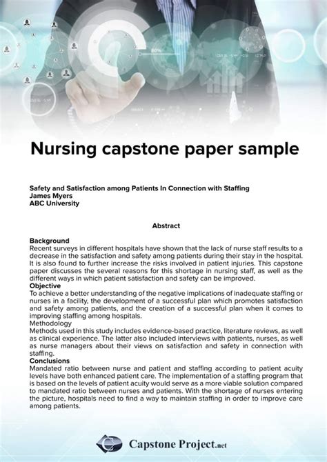 Sample Nursing Capstone Paper
