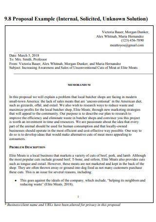 sample of a solicited proposal