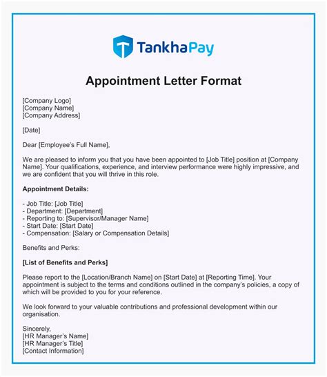 sample of appointment letter for interior designer