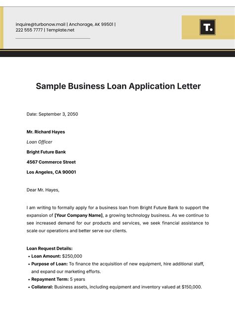 Sample Of Loan Application Letter To Employer