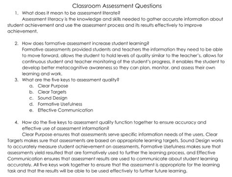 sample of teachscape assessment questions