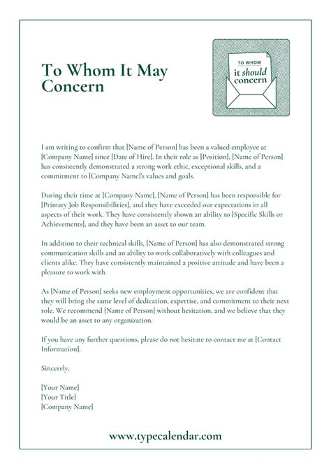 Sample Of To Whom It May Concern Letter Sampleletterz Com