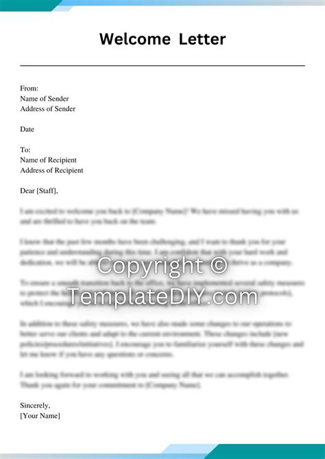 Sample Of Welcome Back Letter From Vacation