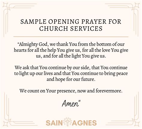 Sample Opening Prayer For A Meeting