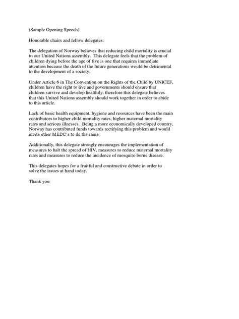 Sample Opening Remarks Speech For A Seminar