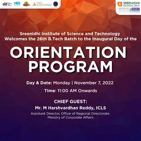 Sample Orientation Programme