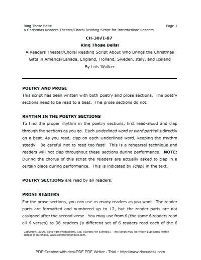sample pages scripts for schools