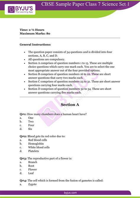 Sample Papers For Class 7 Maths Ncert Final Exam