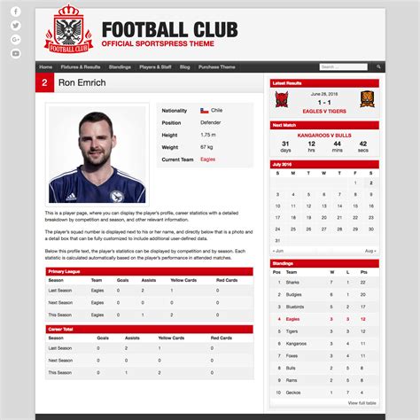 sample player profiles freestate soccer alliance
