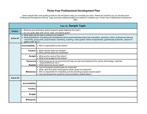 Sample Professional Development Plan Worksheet Aicpa Insights