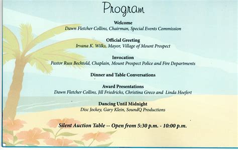 Sample Program For Retirement Dinner