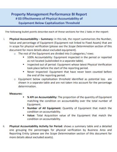 Sample Property Management Report
