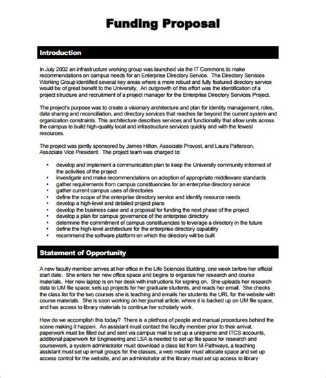 Sample Proposal For Funding Non Profit