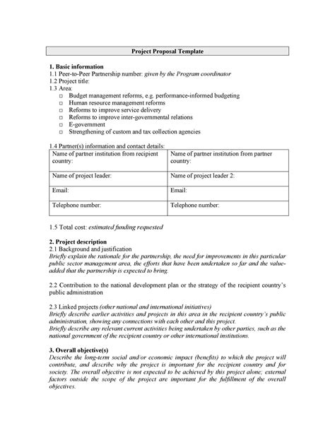 Sample Proposal For Project Management